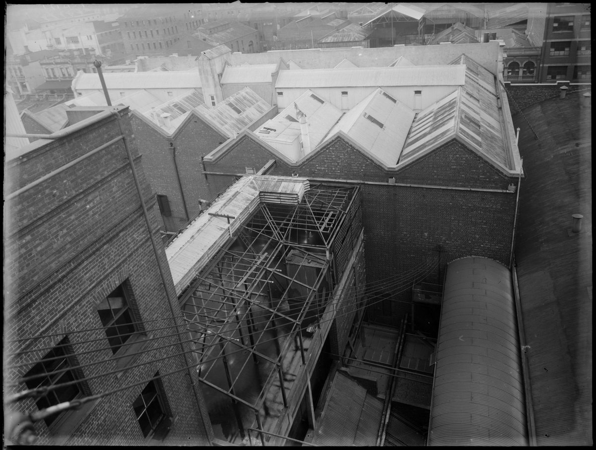 View across the roofs of the Carlton Brewery (1921–30)