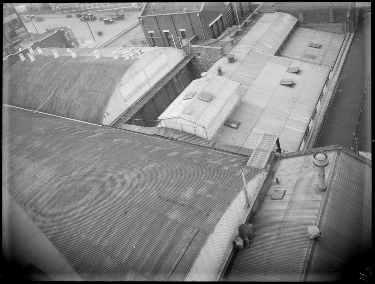 View across the roofs of the Carlton Brewery (1921–30)