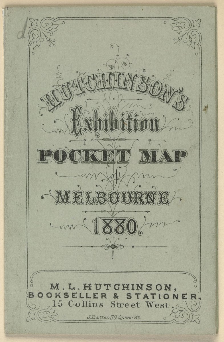 Hutchinson's exhibition pocket map of Melbourne 1880 (1879–80)