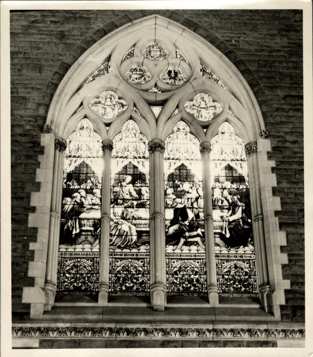 View of a stained glass window, Scots Church, Collins Street, Melbourne, Melbourne City (1930–50)