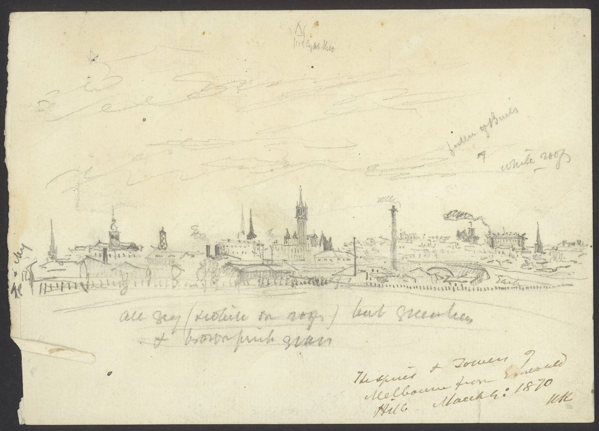 The spires and towers of Melbourne from Emerald Hill, March 1870, South Melbourne