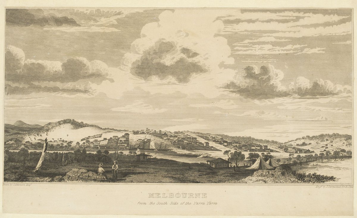 Melbourne from the South Side of the Yarra Yarra, Yarra River (1881)