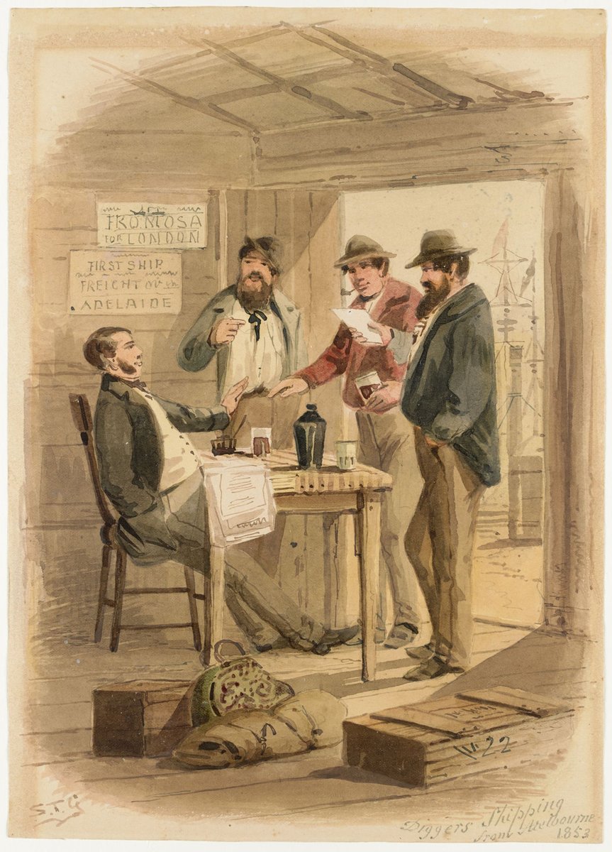 Diggers shipping from Melbourne 1853