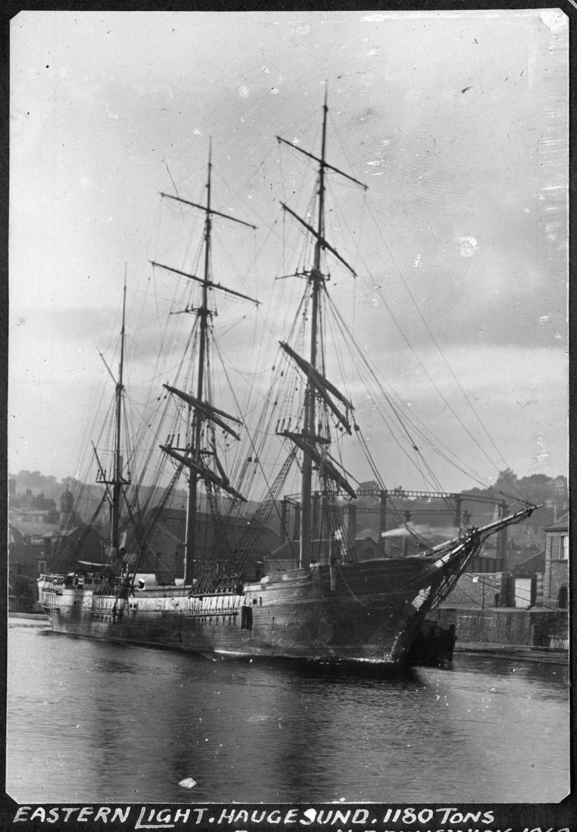 EASTERN LIGHT. : Haugesund. 1180 tons. Built at N. Brunswick. 1869 (1885–1946)