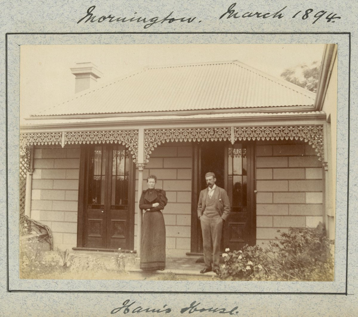 Hewlett's education at the University of Melbourne Medical School and visits with family and friends, Parkville (1883–95)