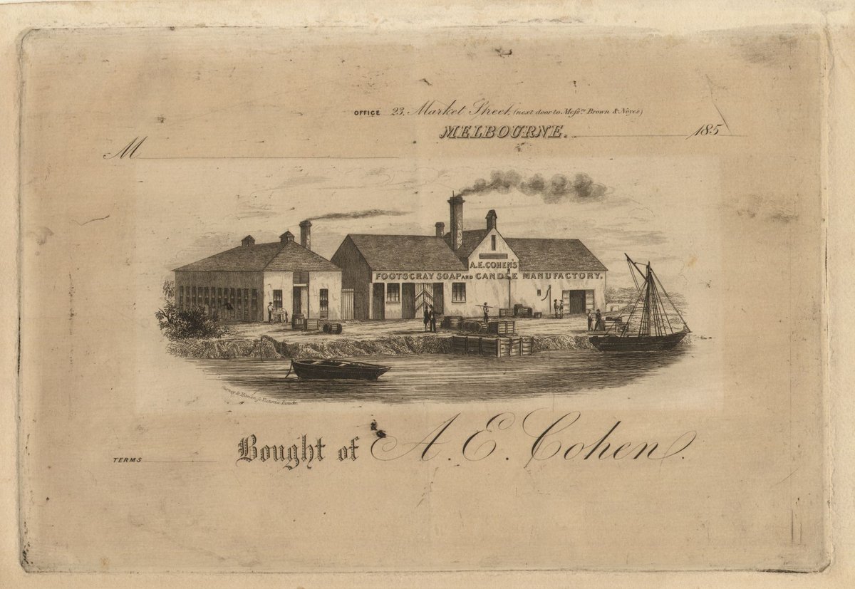 A.E. Cohen's Footscray soap and candle manufactory (1852)