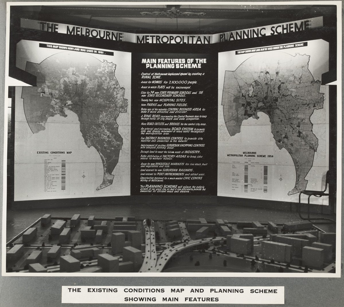 Exhibition of the Melbourne Metropolitan Planning Scheme 1954 at the Public Library of Victoria November 1953, Melbourne City
