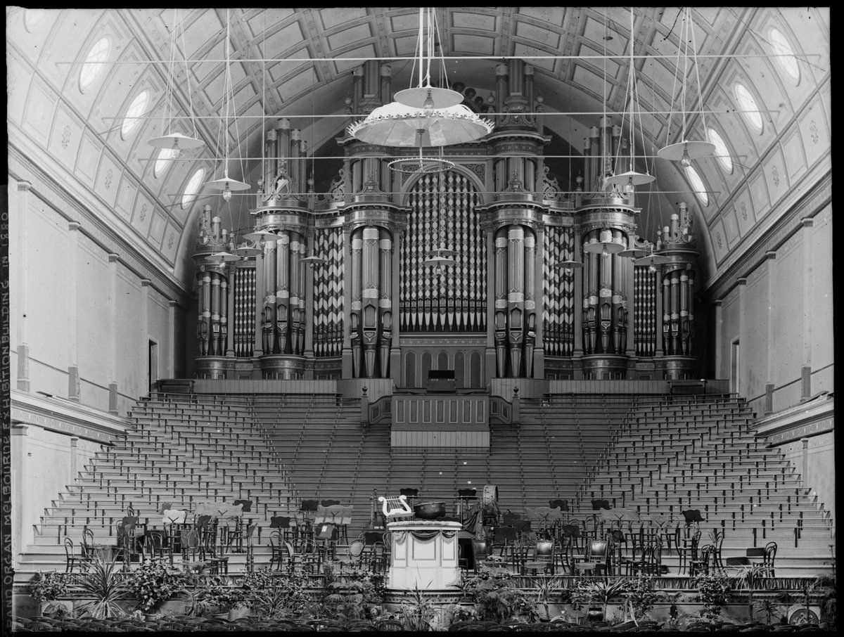 Grand organ, Melbourne Exhibition Building in 1880. [i.e. 1888], Carlton