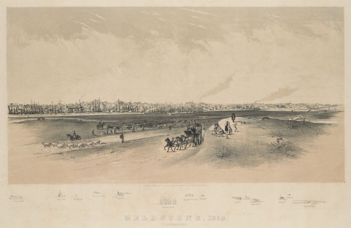 Melbourne, 1854 (From Emerald Hill)