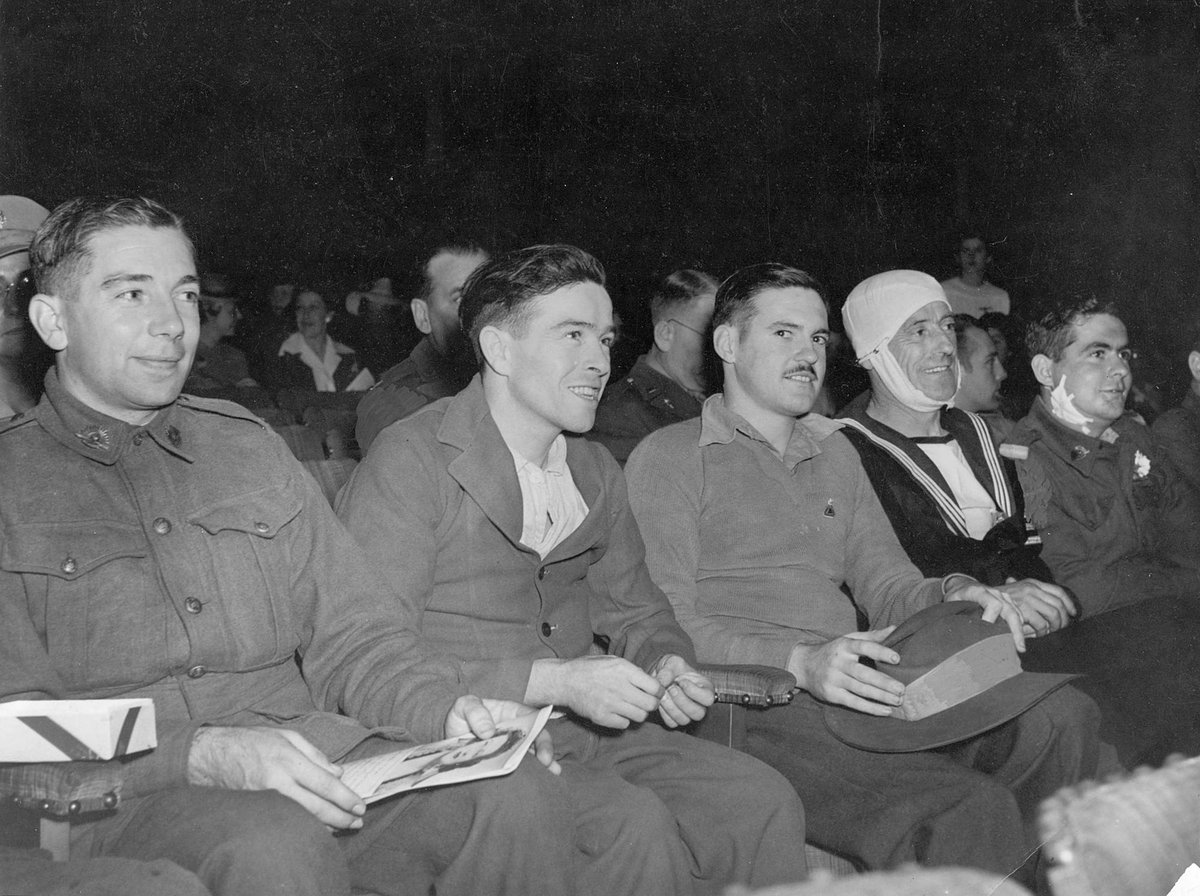 Boys from [Heidelberg] Military Hospital listening to the show (c. 1943)