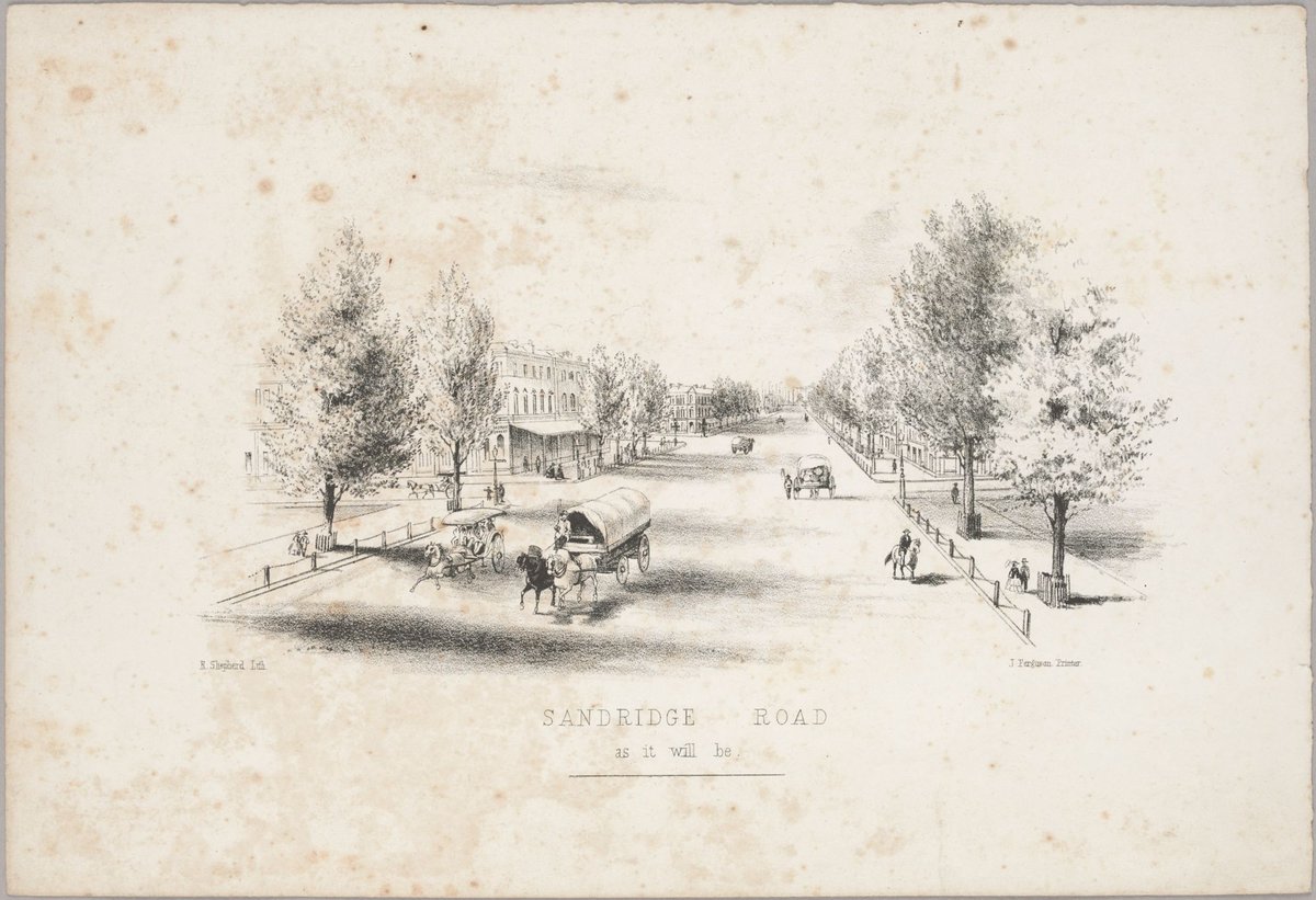 Sandridge Road as it will be, Port Melbourne (1860)