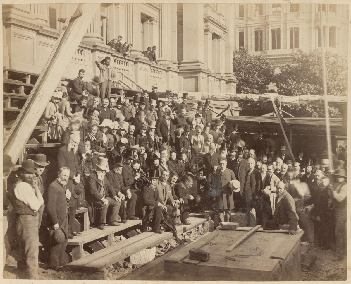 Laying the foundation stone of the portico of the town hall Melbourne, Vic, Melbourne City (1887–88)