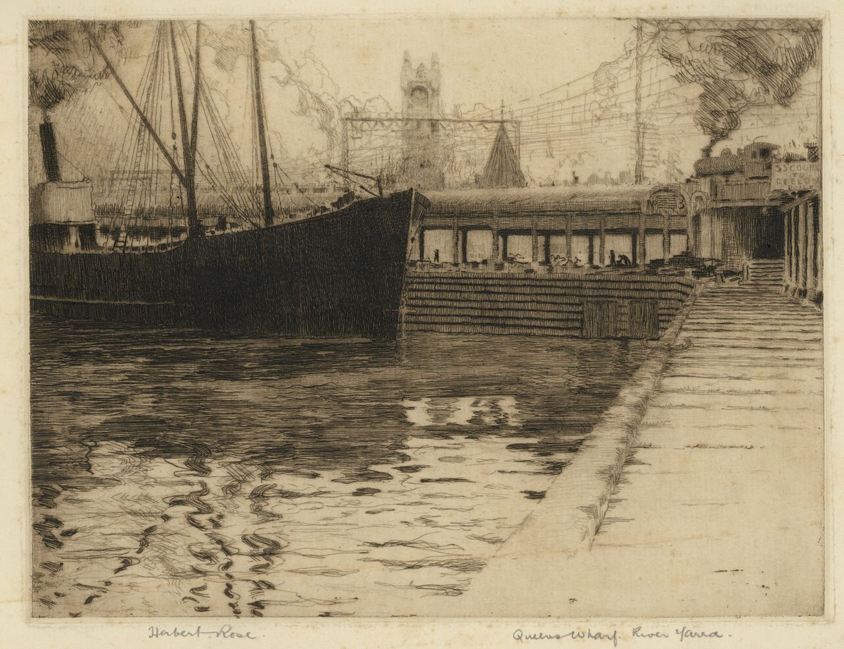 Queen's Wharf, River Yarra, Melbourne City (1920–30)