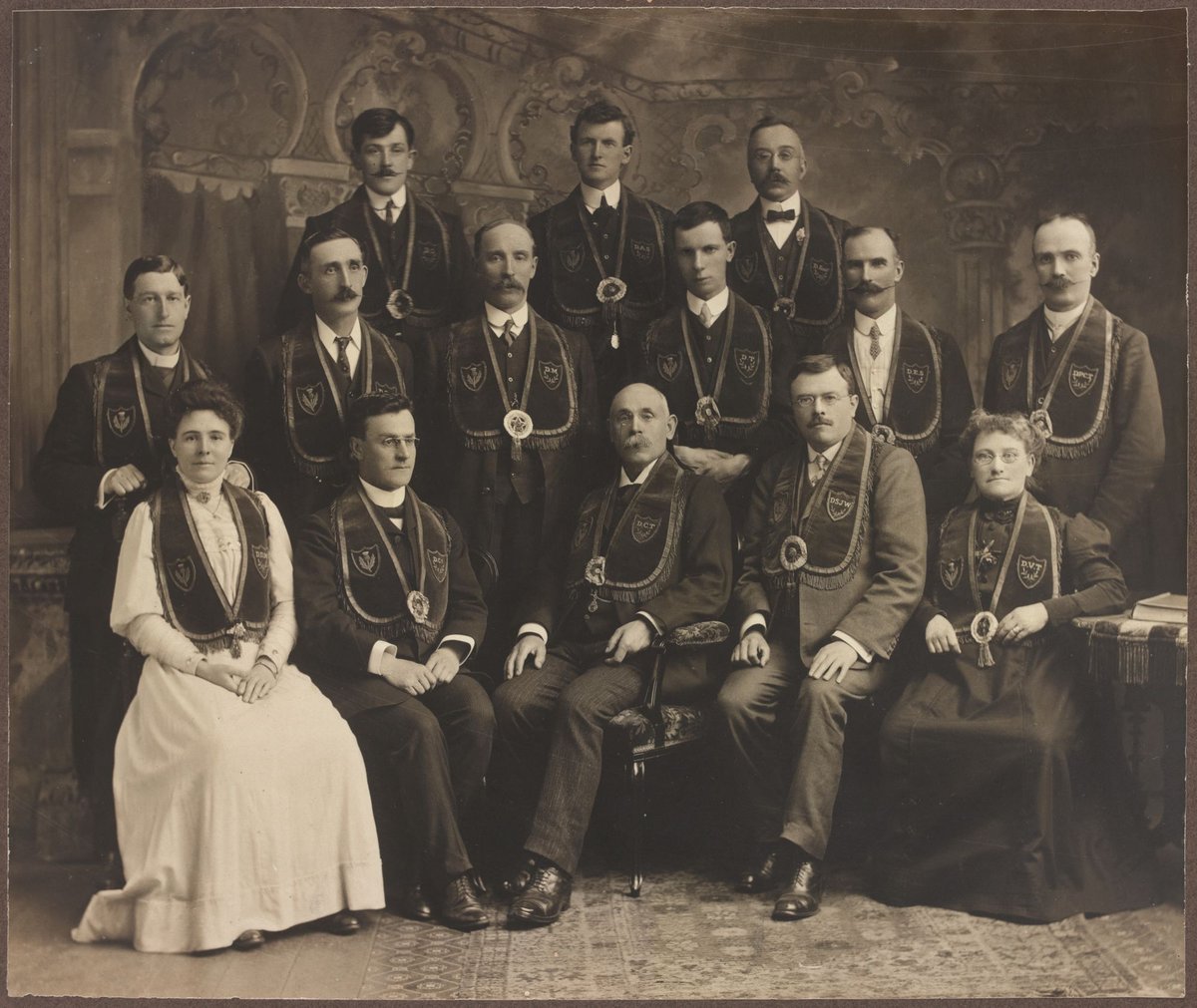 [Photographic portrait of a group of men and women, St. Philip's Church, Collingwood] (1910s)