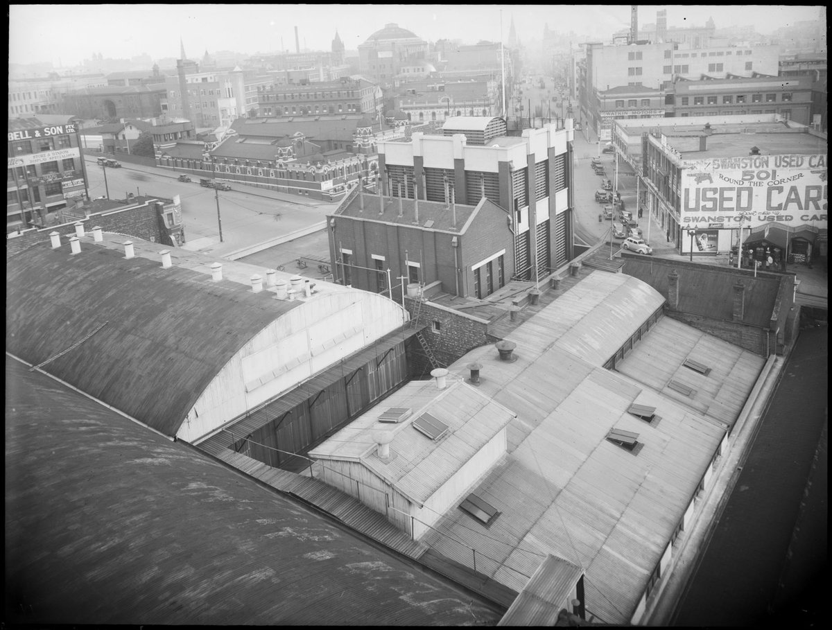 View across the roofs of the Carlton Brewery (1921–30)