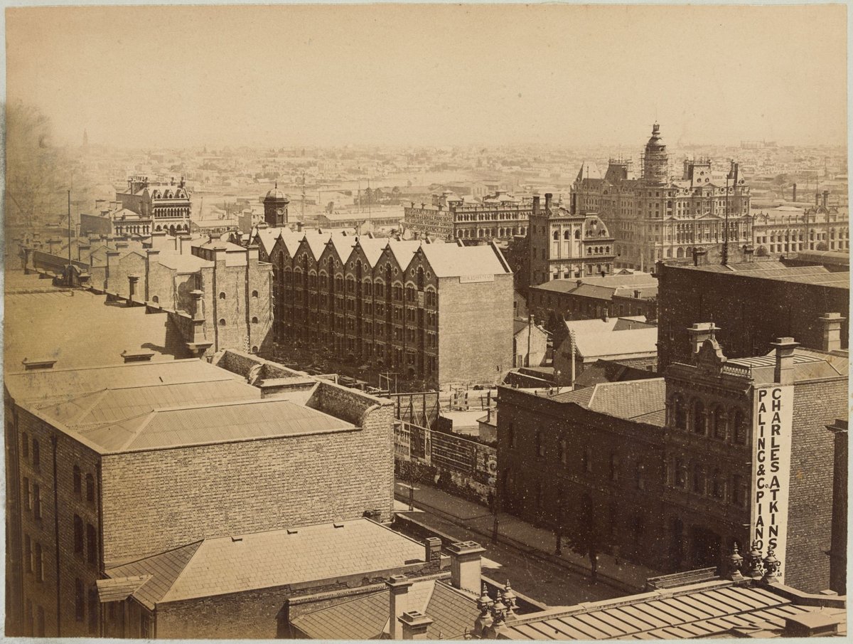 Part of Melbourne (city) and South Melbourne from dome of law courts, Melbourne City (1888?)