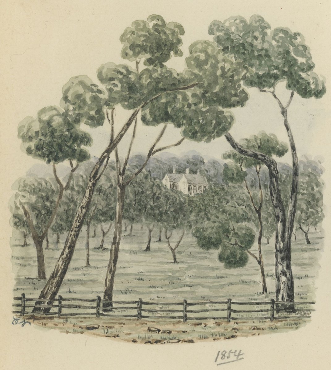 Fitzroy Gardens with James Sinclair's house in the distance ; James Sinclair's house in the Fitzroy Gardens ; St. Peter's Church, Eastern Hill, East Melbourne (1854)