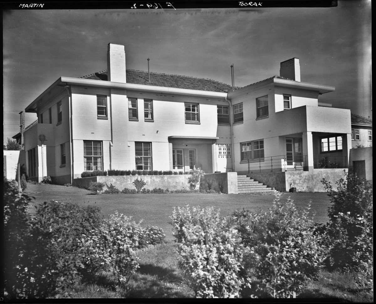 [Exterior view of apartments in Toorak] (1930s)