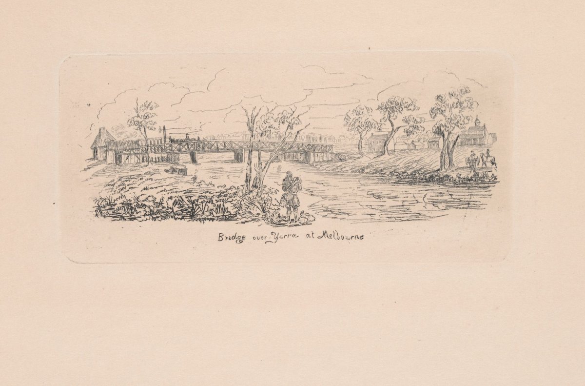 Bridge over Yarra at Melbourne, Yarra River (1934)