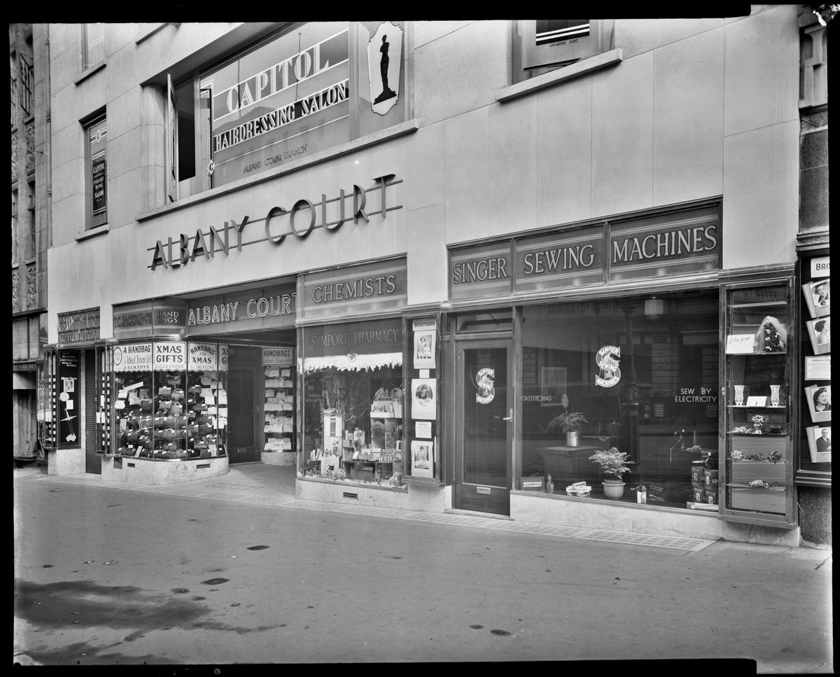 [Exterior view of Albany Court, 228-232 Collins Street, Melbourne], Melbourne City (1930s)