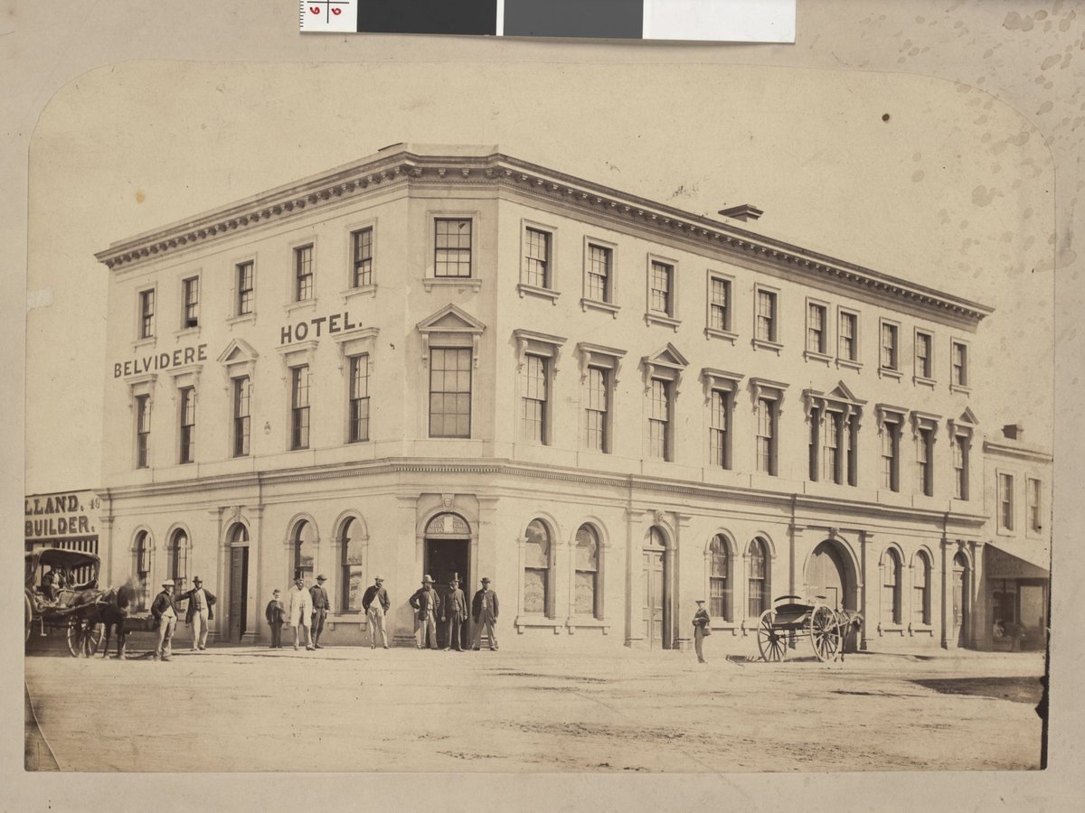 Belvidere Hotel, [corner of Brunswick Street and Victoria Parade], Fitzroy (c. 1864)