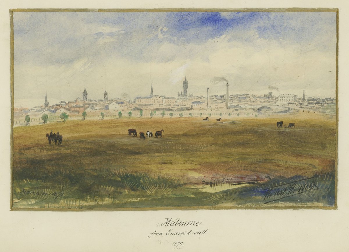 Melbourne from Emerald Hill, South Melbourne (1870)