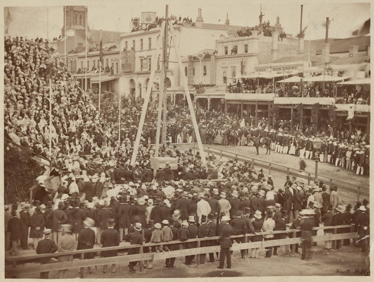 H R H Prince Alfred Duke of Edinburgh Laying the Foundation Stone of the Melbourne Town HAll 1867, Melbourne City