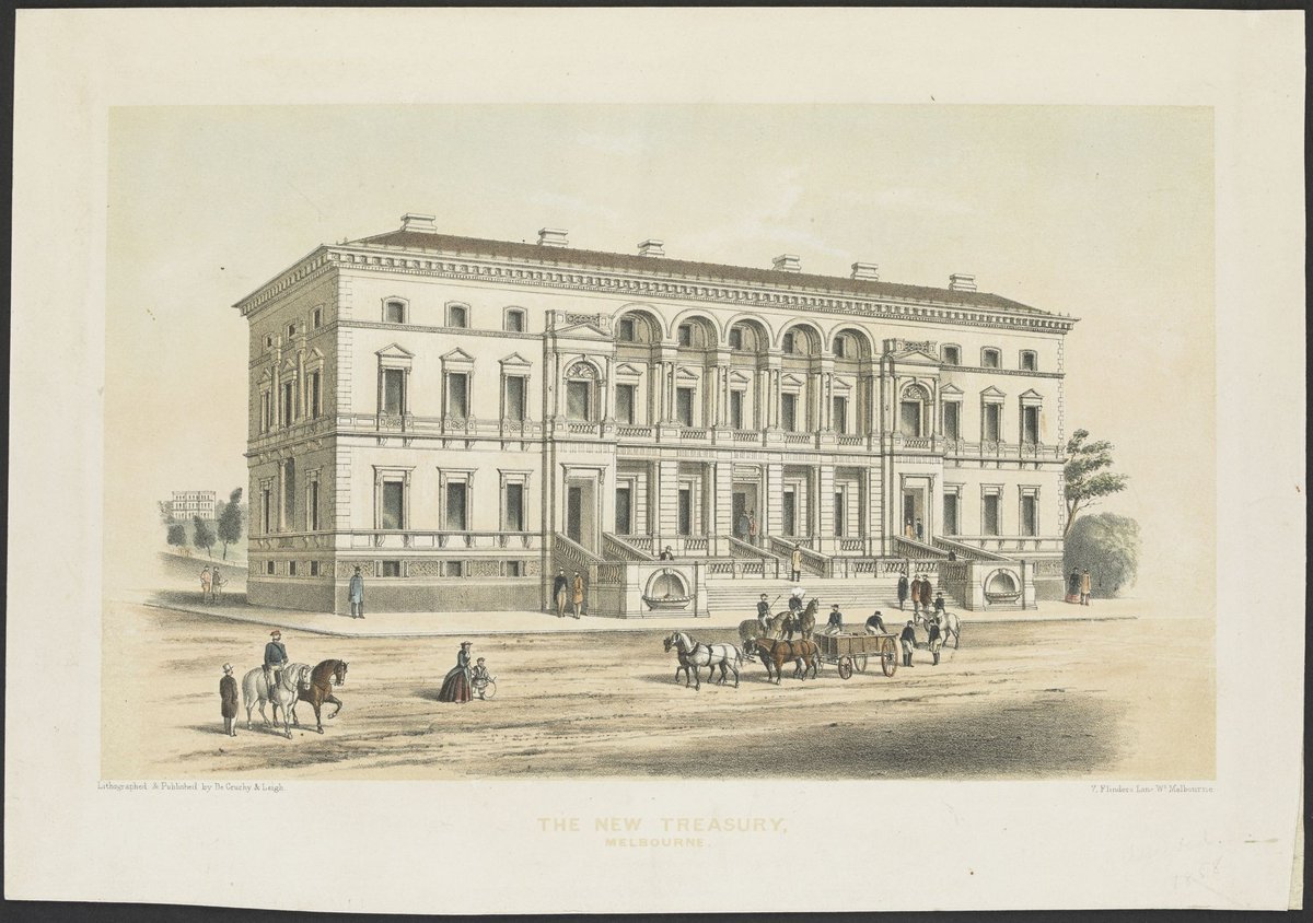 The new Treasury, Melbourne, Melbourne City (1857?)