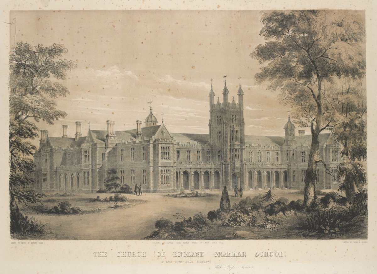 The Church of England Grammar School, St Kilda Road, South Melbourne, Melbourne City (1858)