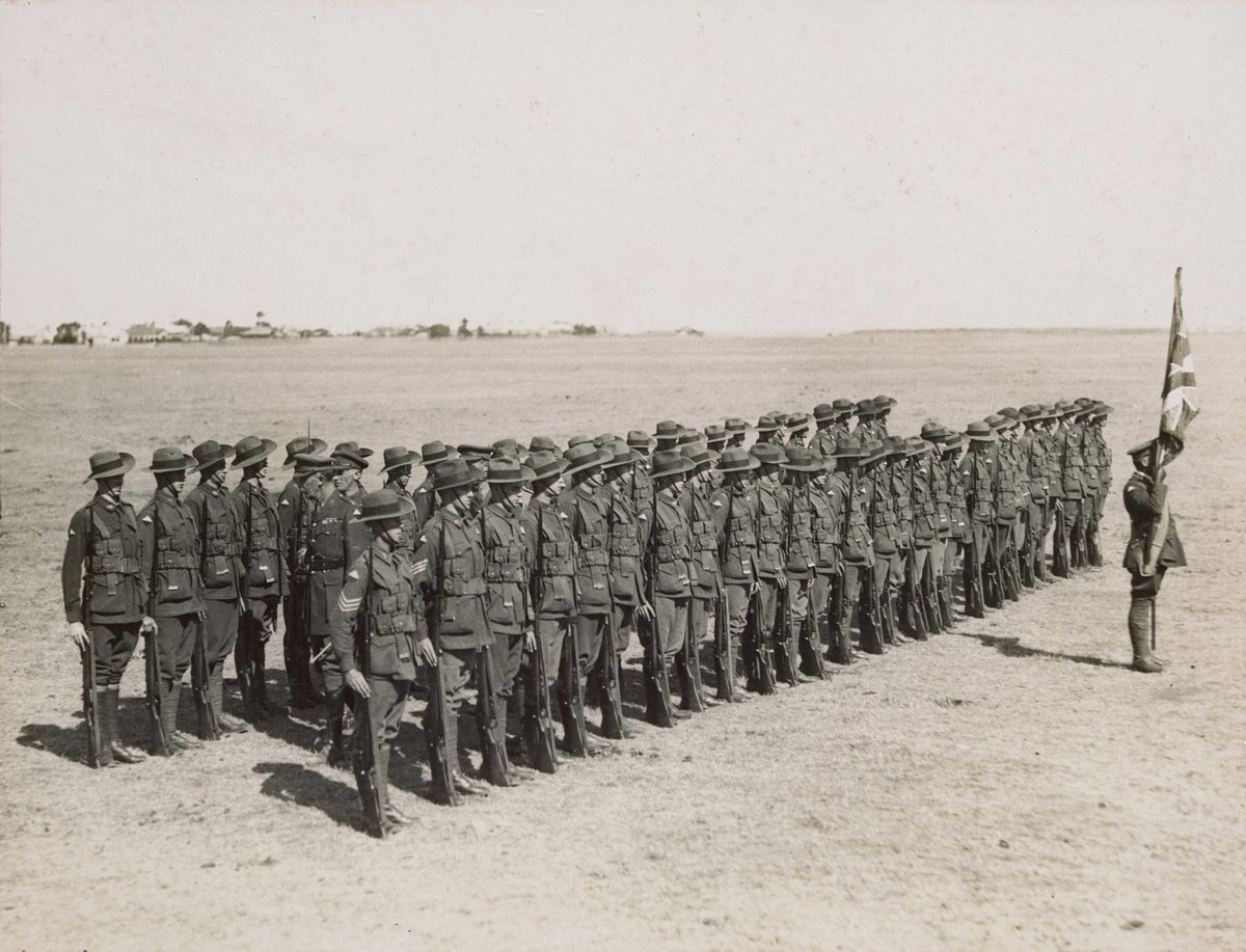 Williamstown March 28th 1923 H. E. Governor Hon. Colonel of the 24th Battn.. inspecting his Guard of Honour