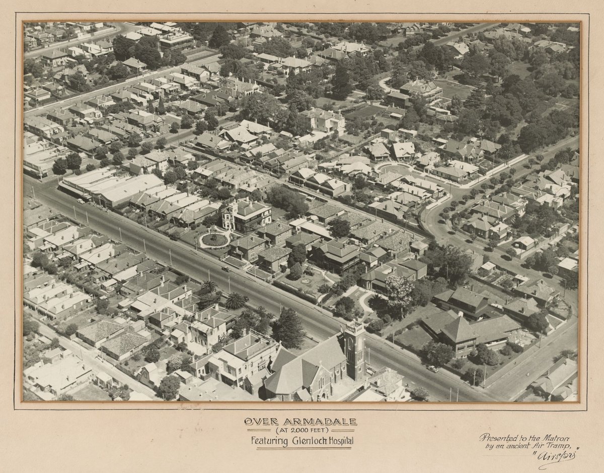 Over Armadale (at 2000 feet) featuring Glenloch Hospital (c. 1937)