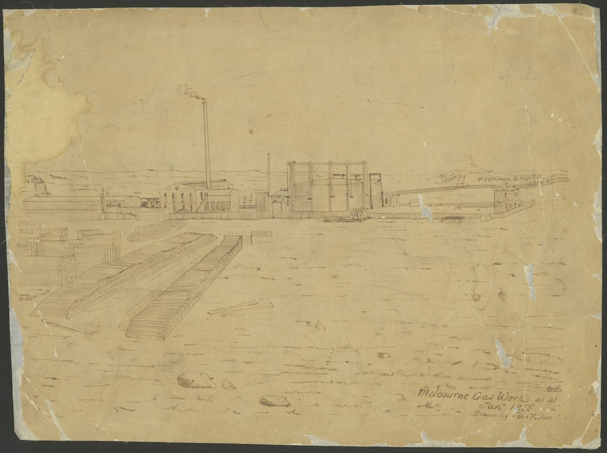 Melbourne Gas Works as at Jan. 1855