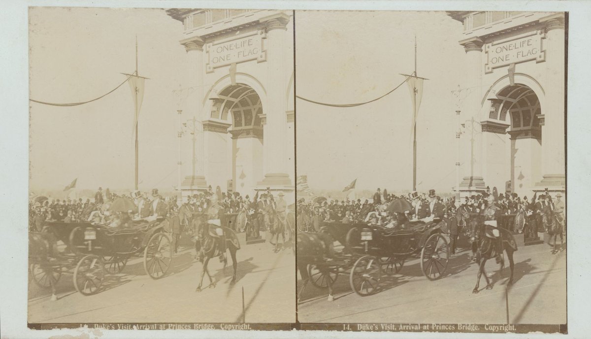 Duke's visit - arrival at Prince's Bridge Melbourne, Vic (1901)