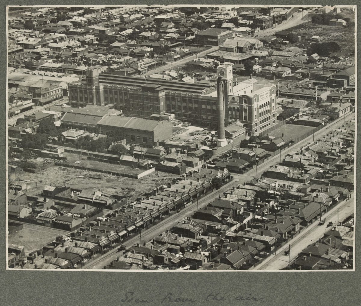 Aerial views of Bryant & May factory, Richmond, Victoria (1915–30)