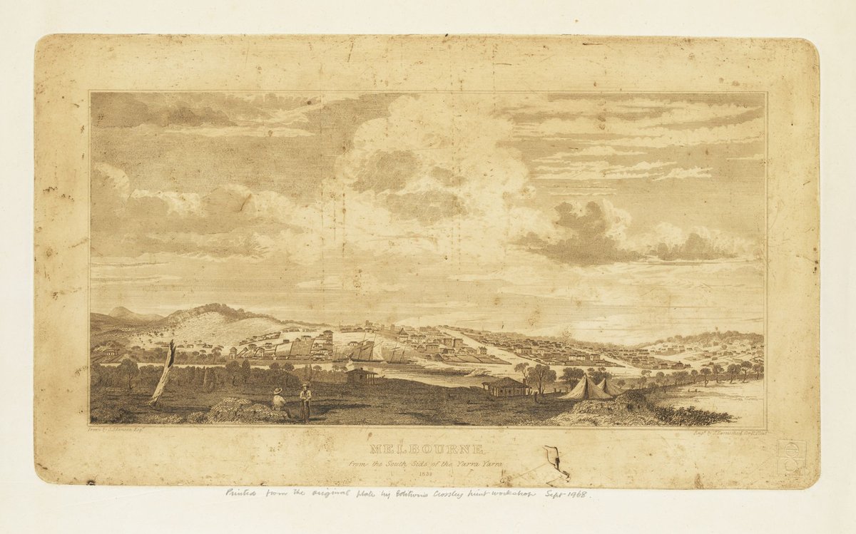 Melbourne from the South Side of the Yarra Yarra 1839, Yarra River (1968)