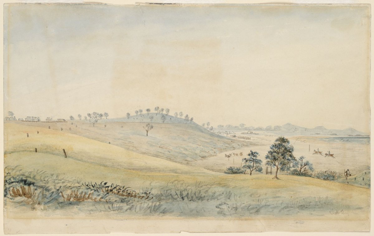 Melbourne, Port Phillip, Racecourse and Survey Office, 1840, Port Phillip Bay (c. 1840)