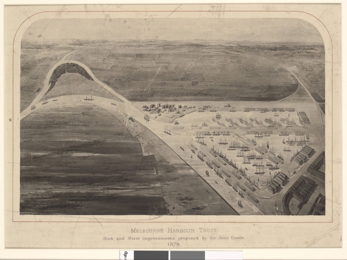 Melbourne Harbour Trust : dock and river improvements proposed by Sir John Coode, Port Melbourne (c. 1879)