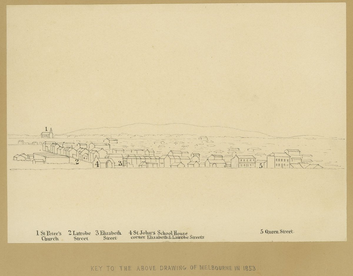 Melbourne from the Flagstaff Hill. With Key (1853)