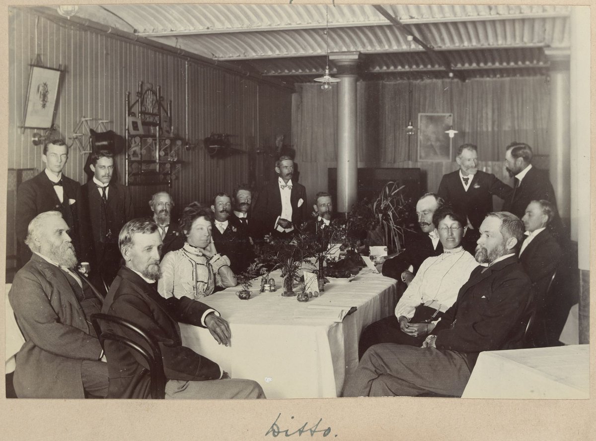 Annual meeting of Aust. Ornithologists Union, mutton bird dinner, Melbourne, 1902 (Nov.) Vic (c. 1902)
