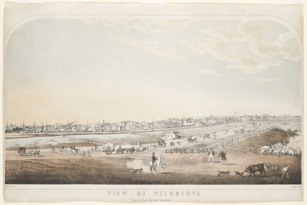 View of Melbourne from the Marco Polo Hotel, Emerald Hill, South Melbourne (1859?)