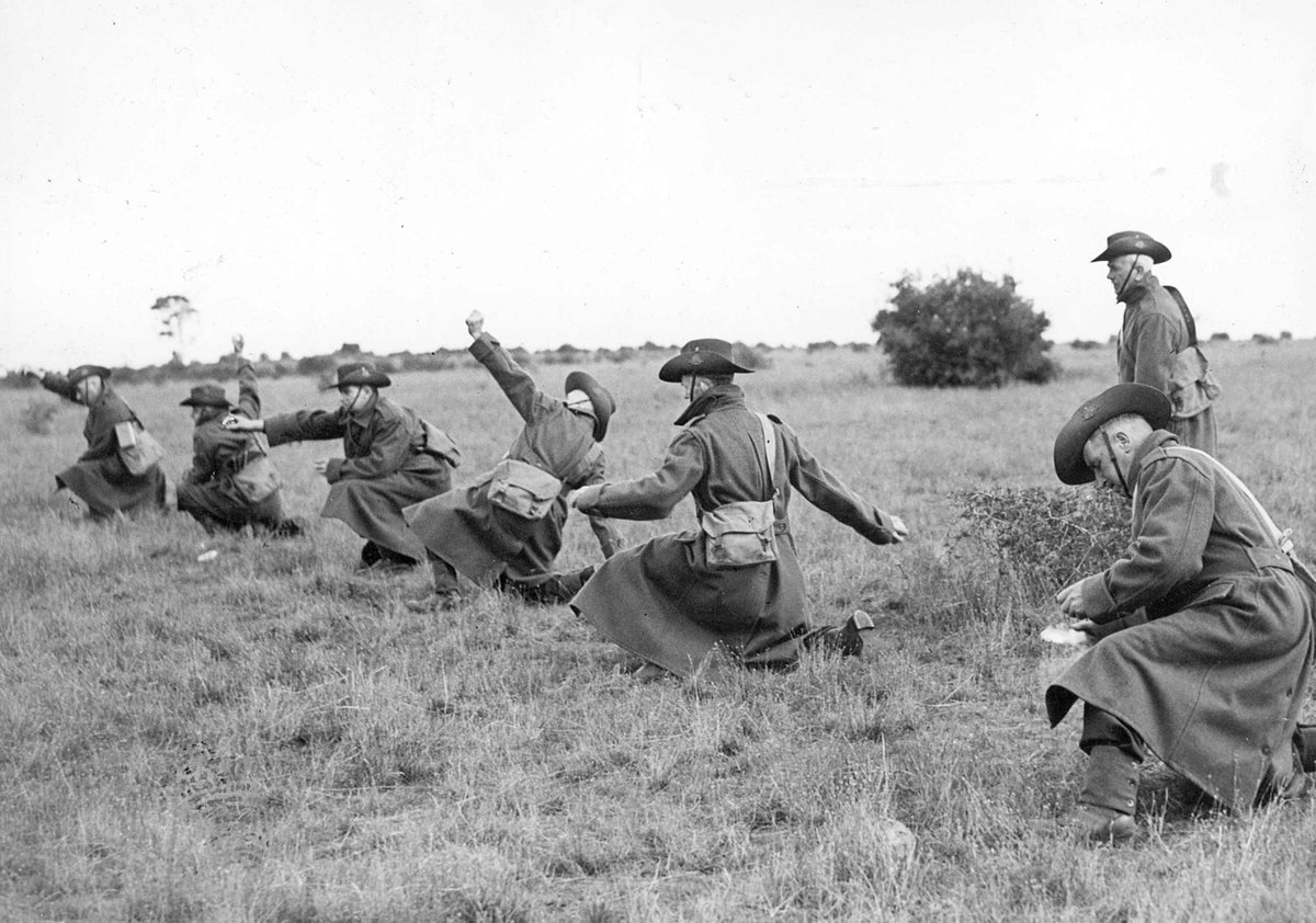 Grenade throwing in defense [i.e. defence], Braybrook (c. 1942)