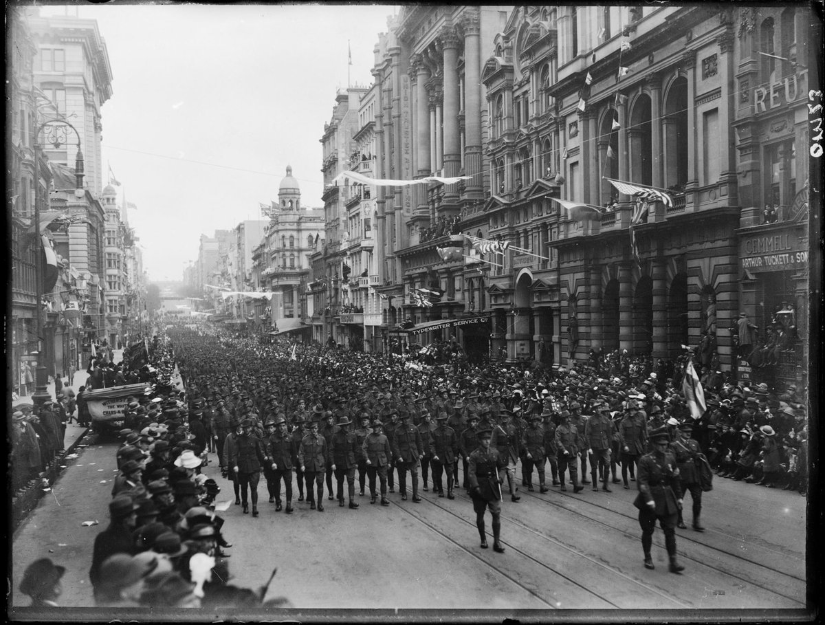 World War 1 victory parade in Melbourne, Melbourne City (1919)
