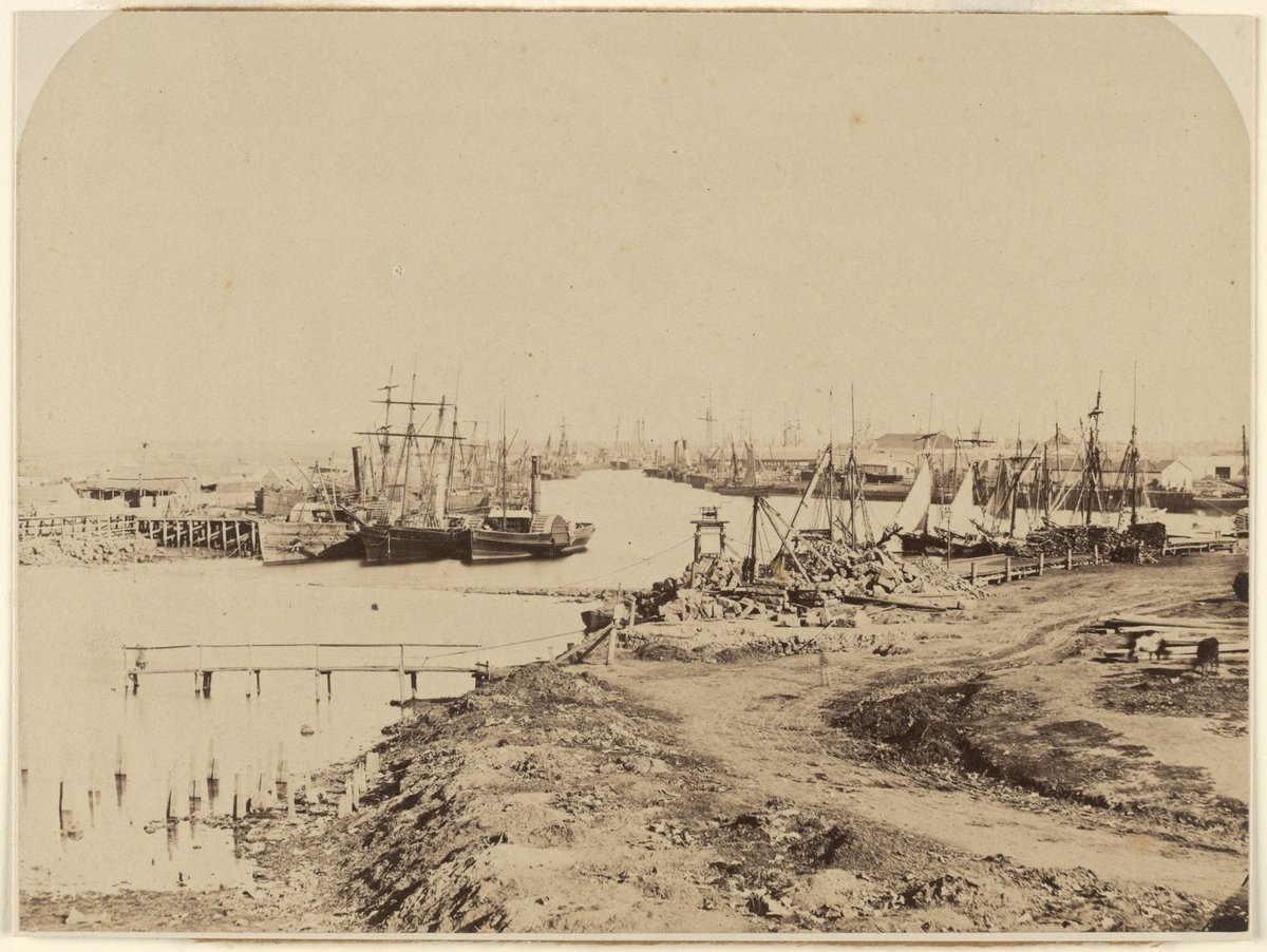 The Yarra below the Falls. Melbourne, Yarra River (1858)