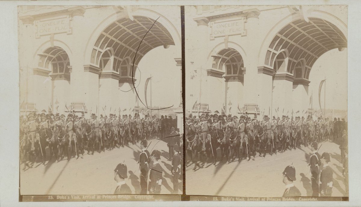 Duke's visit - arrival at Prince's Bridge Melbourne, Vic (1901)