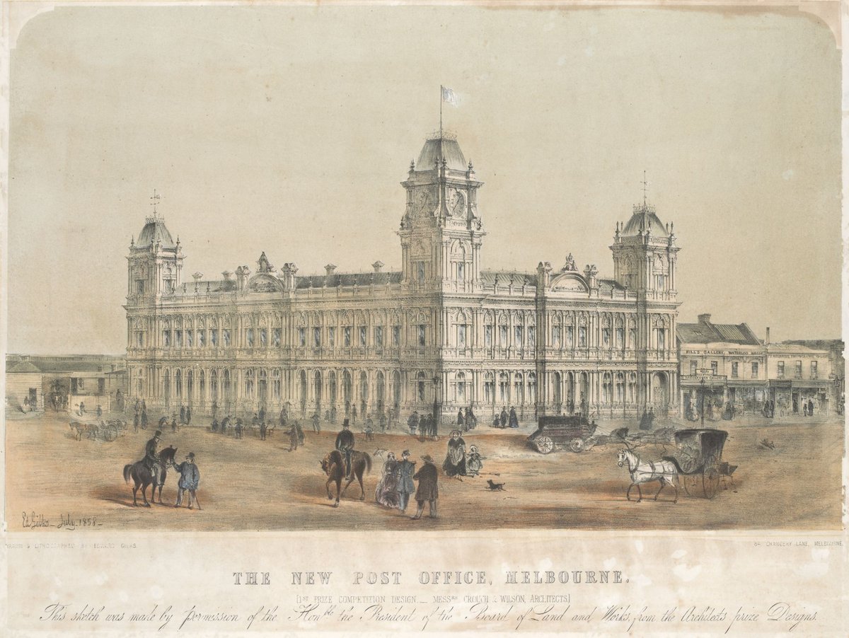 The new Post Office, Melbourne, Melbourne City (1858)