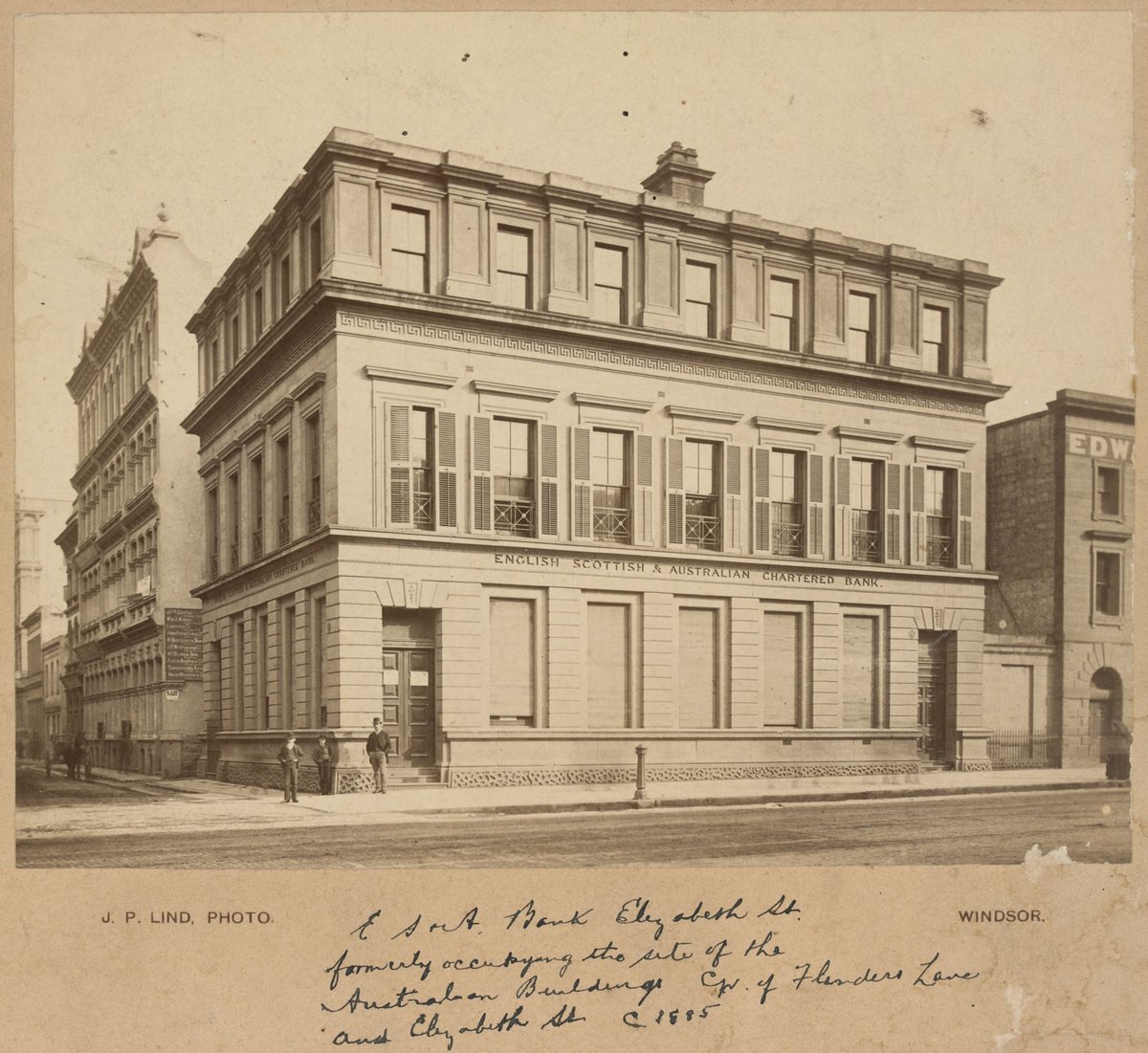 E S & A Bank Elizabeth St, Melbourne City (1877–97)