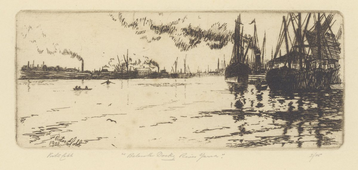 Below the Docks, River Yarra, Yarra River (1908)