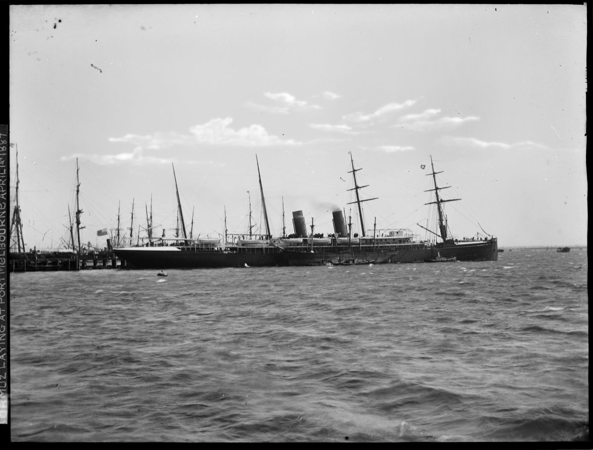 R.M.S. Ormuz at Port Melbourne, April 1st, 1887