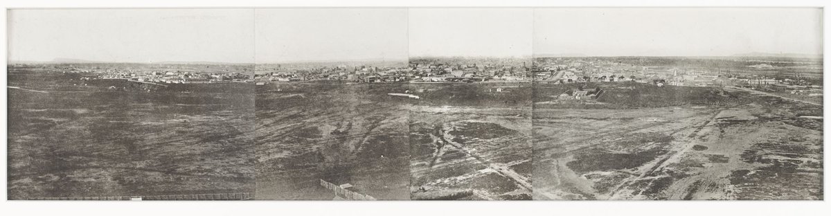 Panorama of Melbourne taken from the chimney of the Melbourne Gas Works (c. 1920)