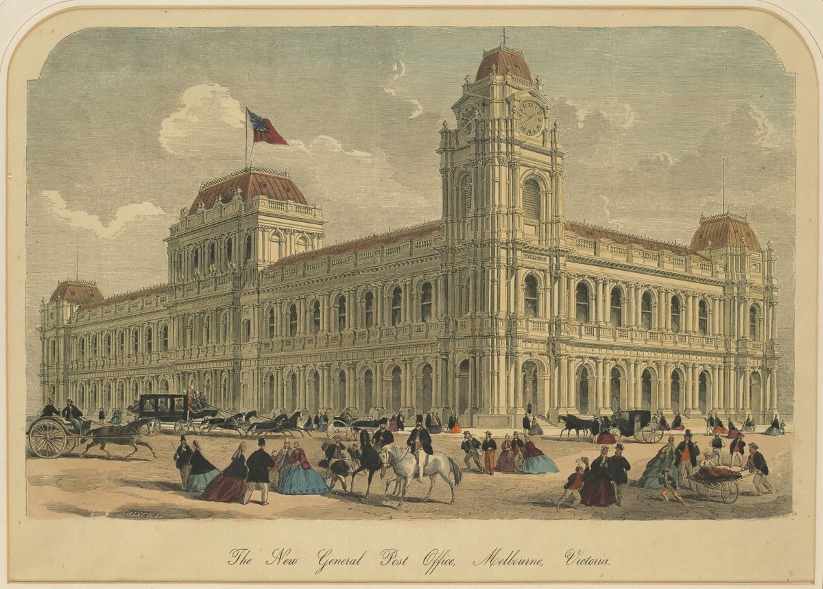 The New General Post Office, Melbourne, Victoria, Melbourne City (1867?)